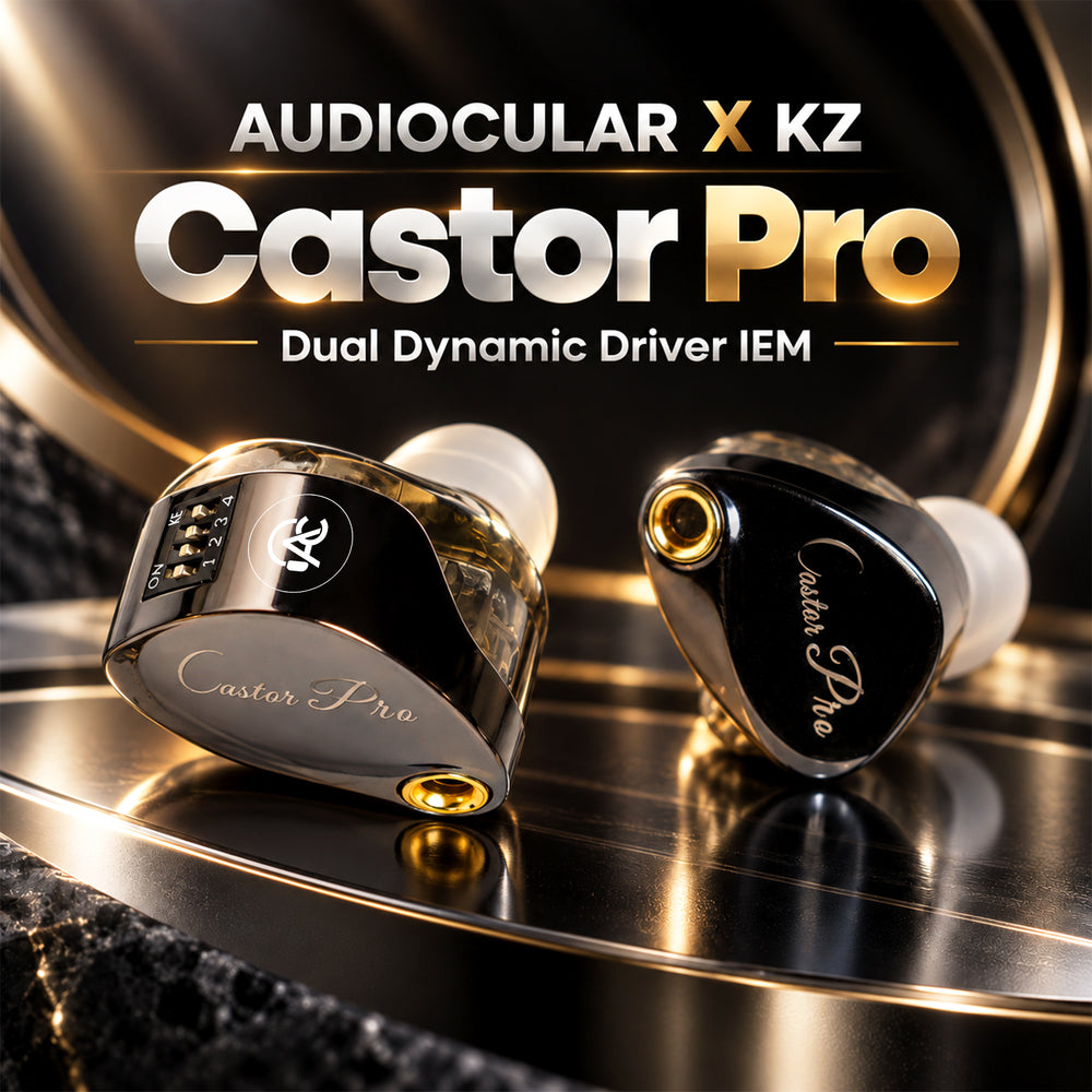 Mult Driver Iem AUDIOCULAR x KZ Castor Pro Dual Dynamic Driver IEM – Concept Kart