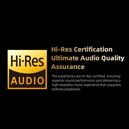 Hi-Res certified in-ear monitors with gold accents