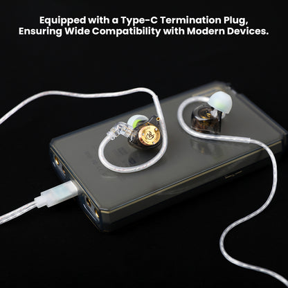 Type C termination plug in ear monitors for modern devices