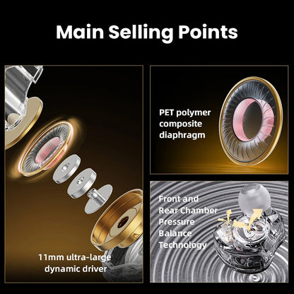 Close-up of AUDIOCULAR ARC 11mm IEM showing high-quality sound technology