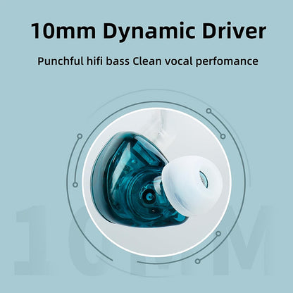 AUDIOCULAR BR IEM with 10mm dynamic driver highlighted, offering punchy bass and clean vocal performance for audiophiles.