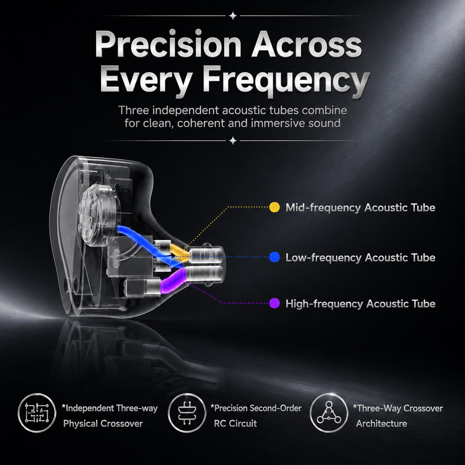 Binary Acoustics - 1900 10mm DD + 6mm Passive Radiator + 4BA Hybrid IEMs
