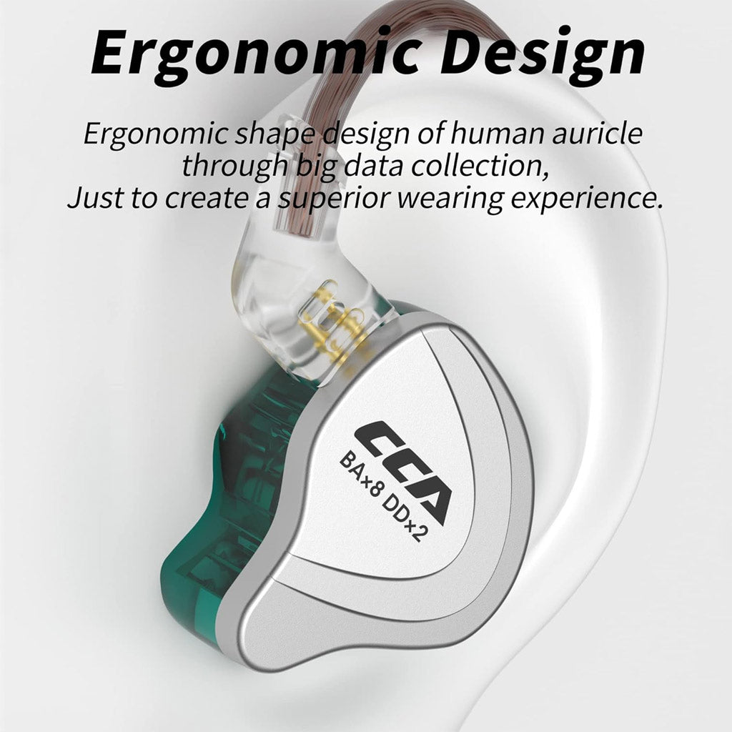 CCA C10 Wired IEM Ergonomic Design