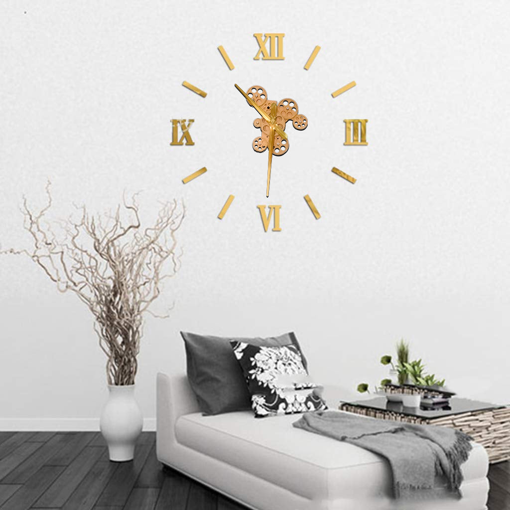 DIY 3D Analog Wall Clock for Home & Office Decoration