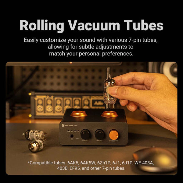 Fosi Audio – GR40 ESS9028Q2M Tube DAC Preamplifier With Bluetooth - 9