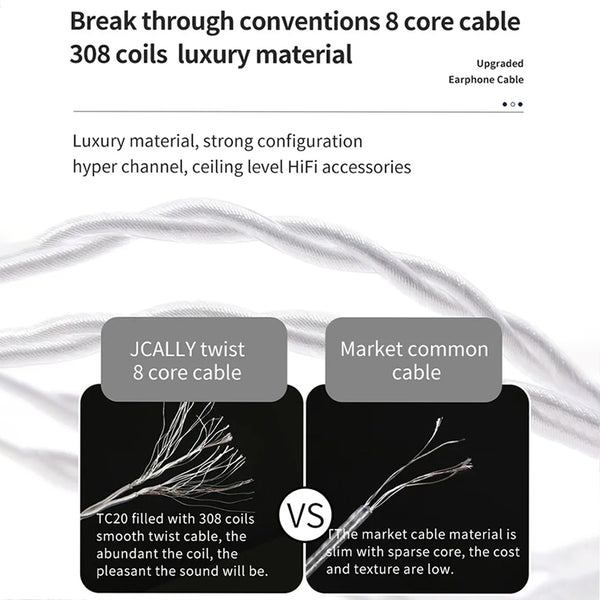 JCALLY TC40 Upgrade Cable for IEM - 7