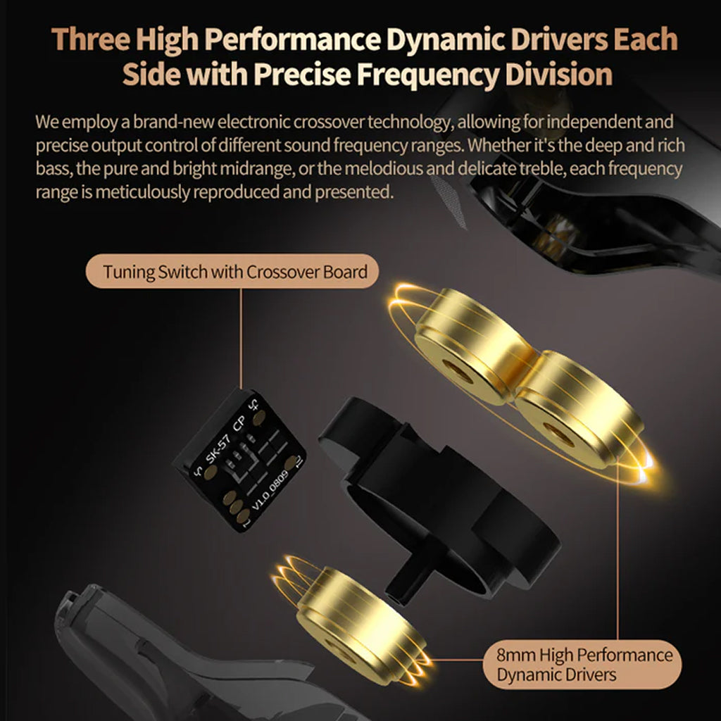 KZ - Vader 8mm Triple Dynamic Driver IEM