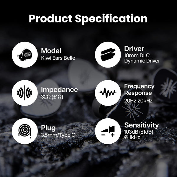 KiwiEars - Belle 10mm Dynamic Driver IEM - 10