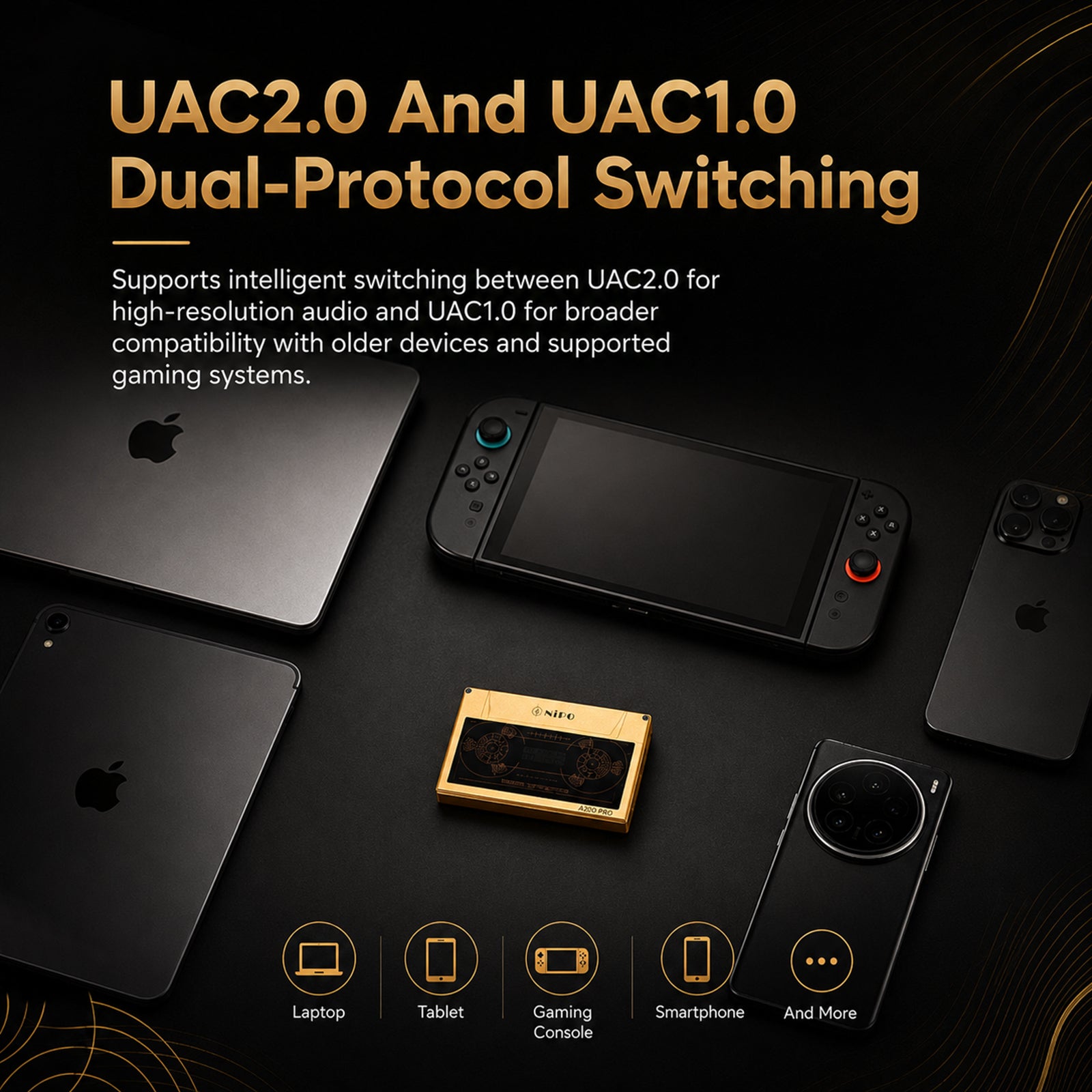 NiPO - A200 Pro Magnetic Hi-Res AK4497SVQ DAC & Dual SGM8262 Headphone Amplifier