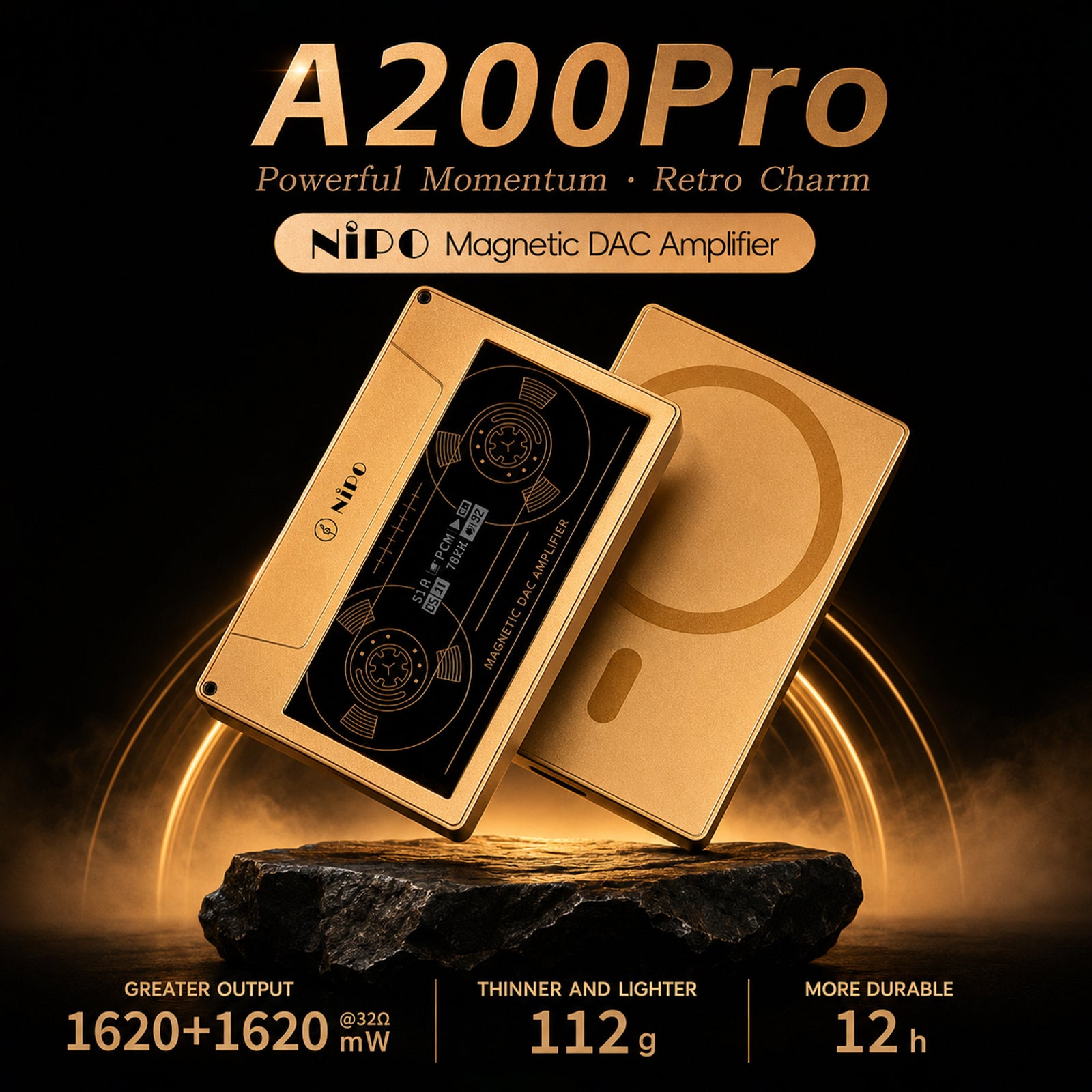 NiPO - A200 Pro Magnetic Hi-Res AK4497SVQ DAC & Dual SGM8262 Headphone Amplifier