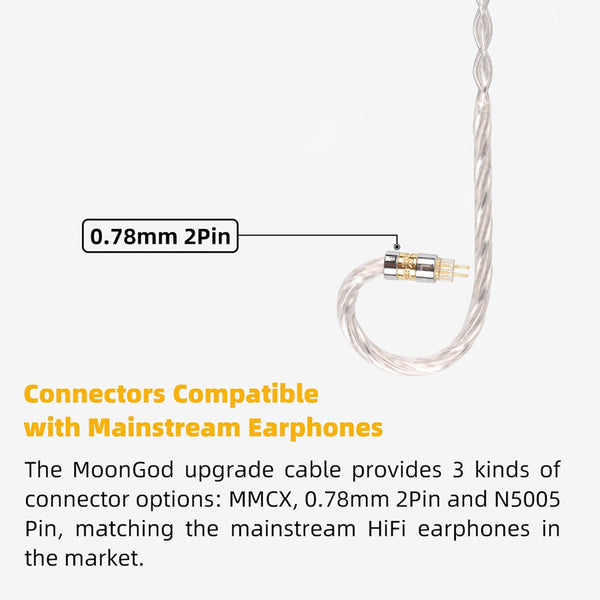 NiceHCK Moongod Japan Silver Upgrade Cable for IEMs - 5