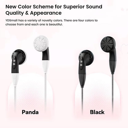 NiceHCK-YDSmall earphones in panda and black color options, showcasing stylish design and superior sound quality.