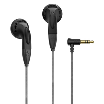 Black variant of NiceHCK-YDSmall earphones with 3.5mm plug, offering ergonomic fit and high-quality sound.
