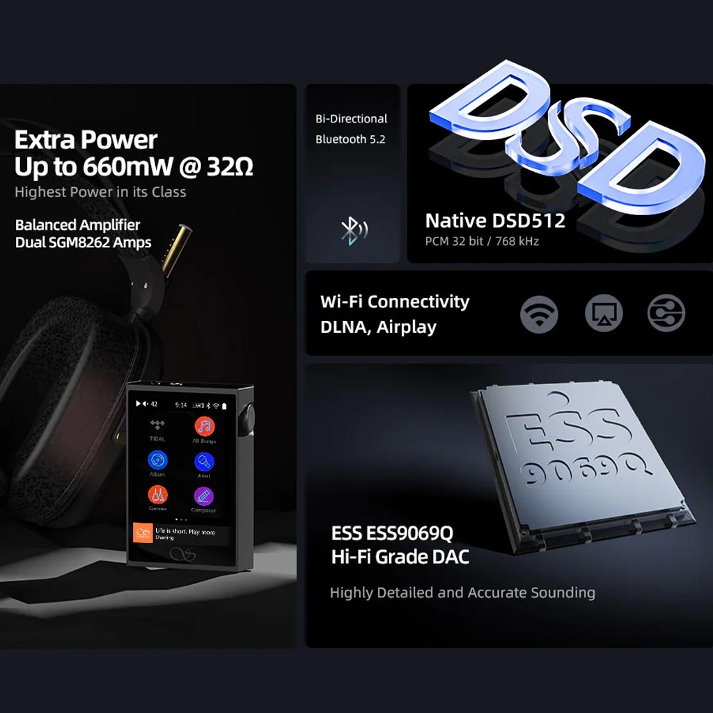 SHANLING M1 Plus Digital Audio Player Feature