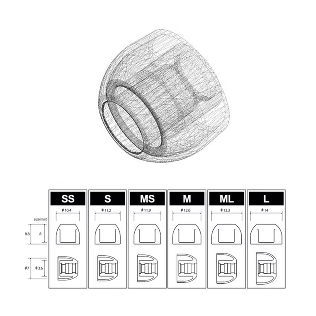  Sednaearfit XELASTEC 2 Silicone Eartips