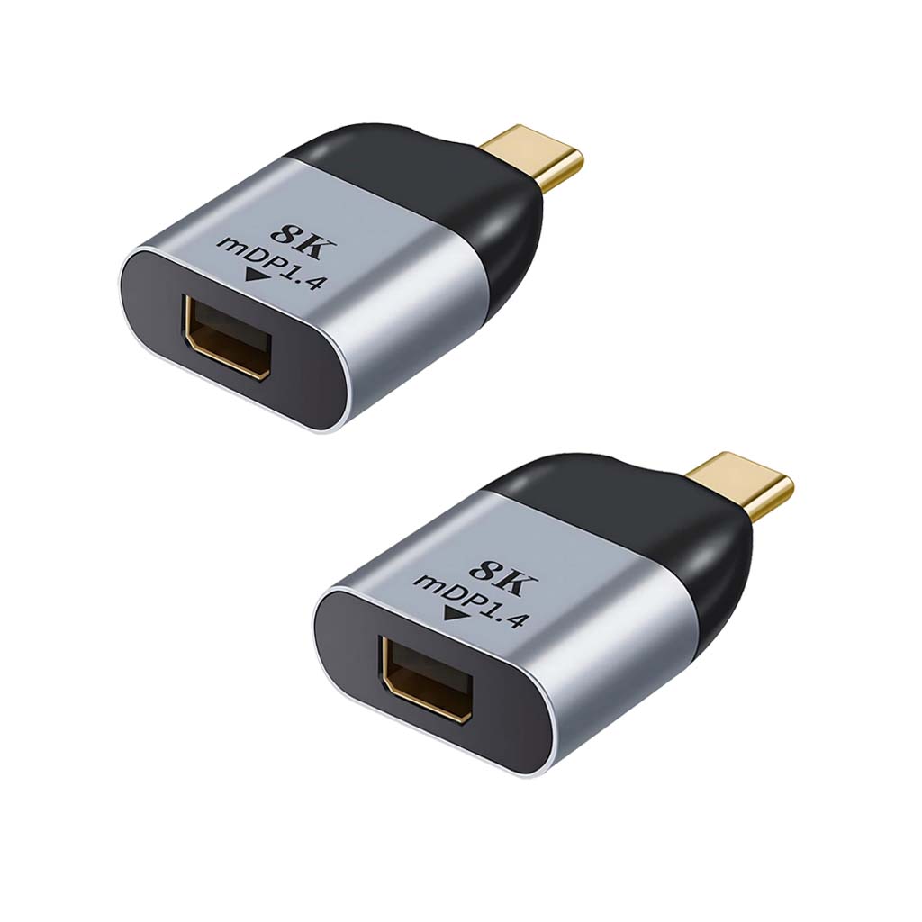 TECPHILE - 8K Mini DP 1.4 to Type-C Adapter Converter
