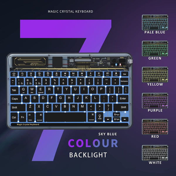 TECPHILE - XK030D Wireless Keyboard with Backlit - 2