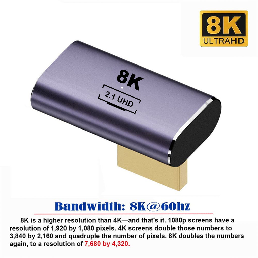 TECPHILE - 8K UHD HDMI 2.1 Converter Adapter
