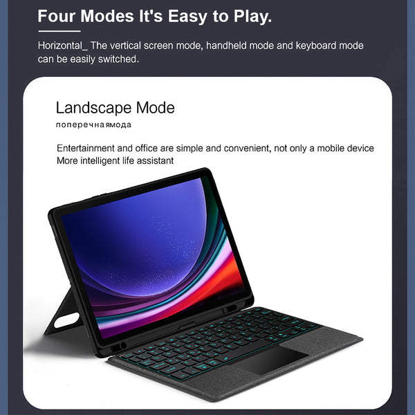 TECPHILE – YJ S9 Wireless Keyboard Case for Samsung S9 11