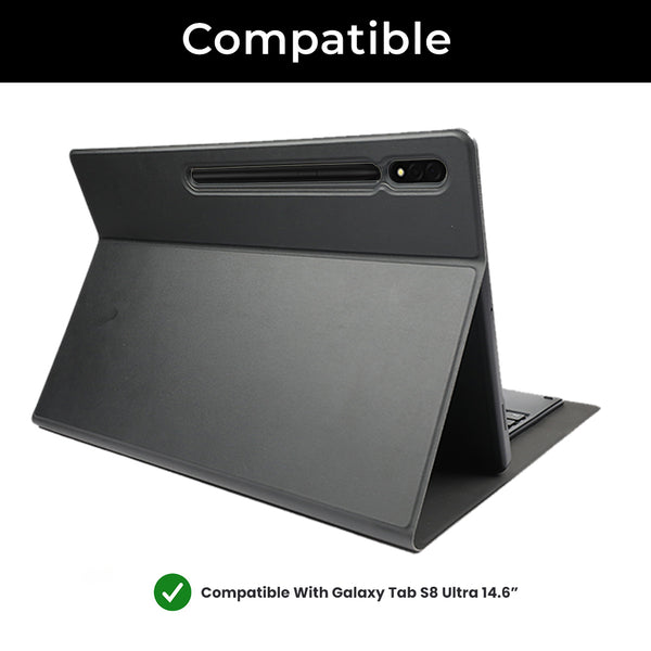 TECPHILE -X900T Keyboard Case for Samsung Galaxy Tab S8 Ultra - 4