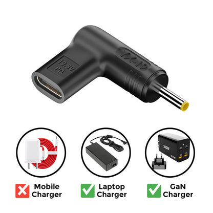 TECPHILE - 100W Type C Female to Asus Laptop Adapter