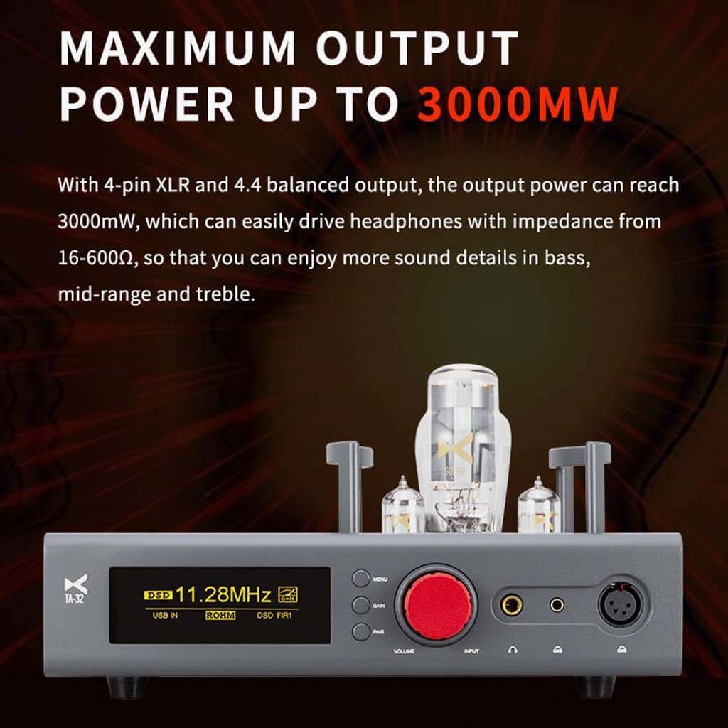 xDuoo TA 32 Amplifier Grey MAXIMUM OUTPUT POWER UP TO 3000MW