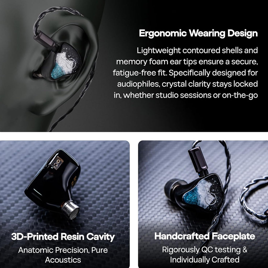 ZiiGaat- Horizon 10mm Dynamic Driver+ 2BA+ 2 Planar Tribrid IEM