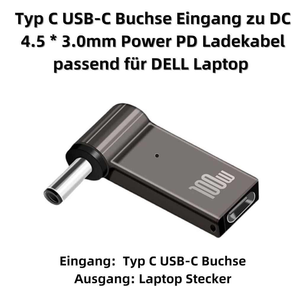 TECPHILE - 100W Type-C Portable Adapter Connector for Laptop