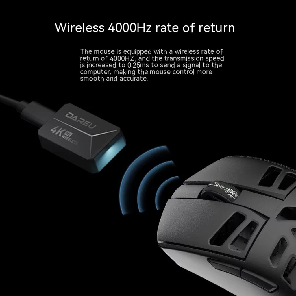 DAREU A950 Pro Magnesium Alloy 4K Tri Mode Wireless Gaming Mouse