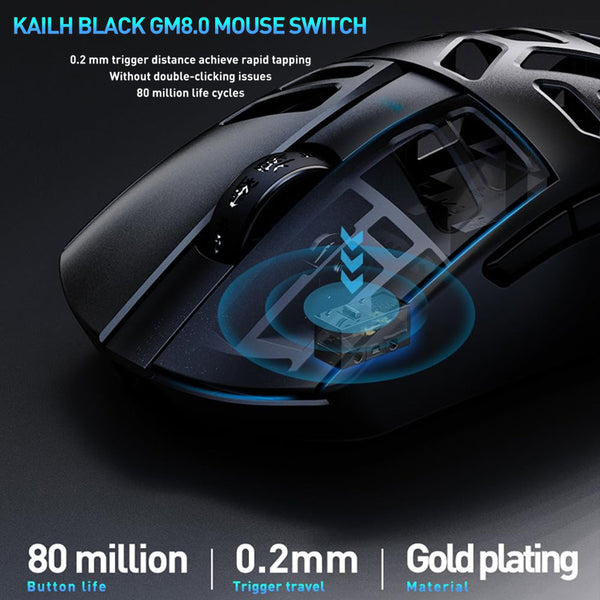 DAREU – A950 Pro Magnesium Alloy 4K Tri Mode Wireless Gaming Mouse - 7