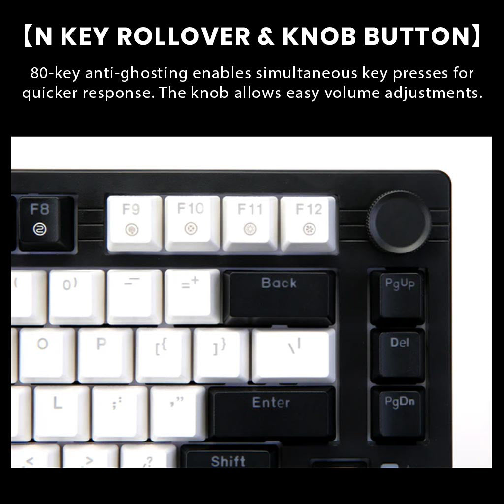 DAREU EK75 Rainbow Wired Gaming keyboard knob button