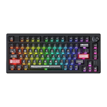 DAREU EK75RT Mechanical Wired Gaming Keyboard with RGB backlit keys and 75% TKL layout, ideal for compact gaming setups.