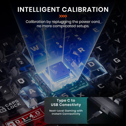 DAREU EK75RT features intelligent calibration and USB Type-C connectivity for seamless gaming performance and setup.