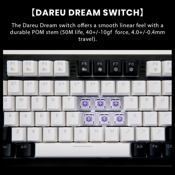 DAREU – EK75 Rainbow Wired Gaming Keyboard with 75% TKL layout - 12