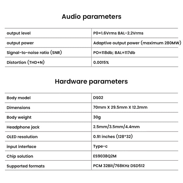 F.Audio – DS02 Dual ES9038Q2M + ES9603Q Portable DAC/Amp - 5