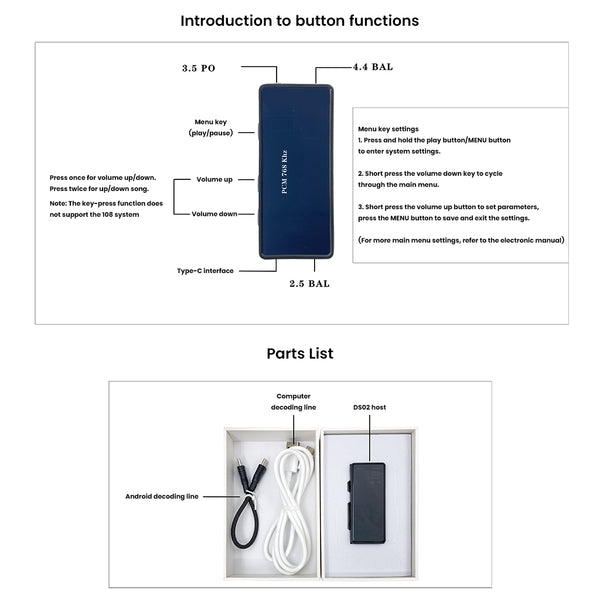 F.Audio – DS02 Dual ES9038Q2M + ES9603Q Portable DAC/Amp - 6