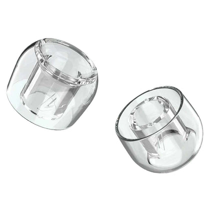 Divinus Prism Wide Bore LSR eartips for IEMs, made of transparent silicone for enhanced sound clarity and ergonomic fit.