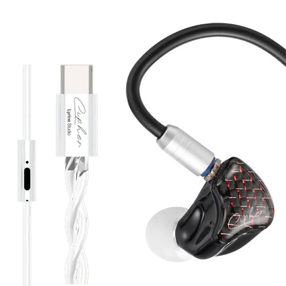 EarAcoustic Audio x Zkaaai In-Ear Monitor with Type-C cable and ergonomic earbud design for high-fidelity esports audio performance.