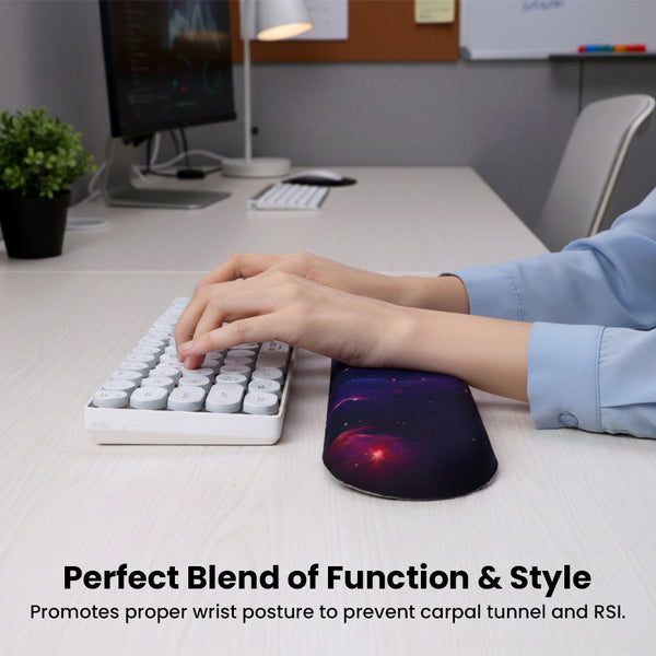 TECPHILE – Ergonomic Gel Mouse Pad, Keyboard Wrist Support, Coaster & Desk Mat Set Galaxy Design - 8