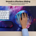 TECPHILE – Ergonomic Gel Mouse Pad, Keyboard Wrist Support, Coaster & Desk Mat Set Galaxy Design - 10