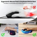 TECPHILE – Ergonomic Gel Mouse Pad, Keyboard Wrist Support, Coaster & Desk Mat Set Galaxy Design - 2