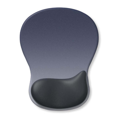 TECPHILE ergonomic silicone gel mouse pad with wrist rest in dark blue, designed for comfort and wrist support during extended computer use.