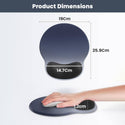 TECPHILE – Ergonomic Silicone Gel Mouse Pad with Wrist Rest, Non-Slip Base - 11