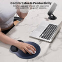 TECPHILE – Ergonomic Silicone Gel Mouse Pad with Wrist Rest, Non-Slip Base - 8