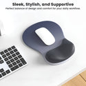 TECPHILE – Ergonomic Silicone Gel Mouse Pad with Wrist Rest, Non-Slip Base - 9
