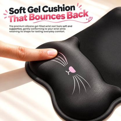 TECPHILE – Ergonomic Cat Style Mouse Pad with Wrist Rest