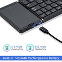 B089T Tri Fold Foldable Bluetooth Keyboard with Touchpad - 5