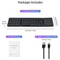 B089T Tri Fold Foldable Bluetooth Keyboard with Touchpad - 9