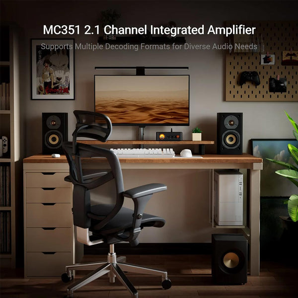 Fosi Audio - MC351 350W 2.1 Channel Integrated Bluetooth Amplifier - 6