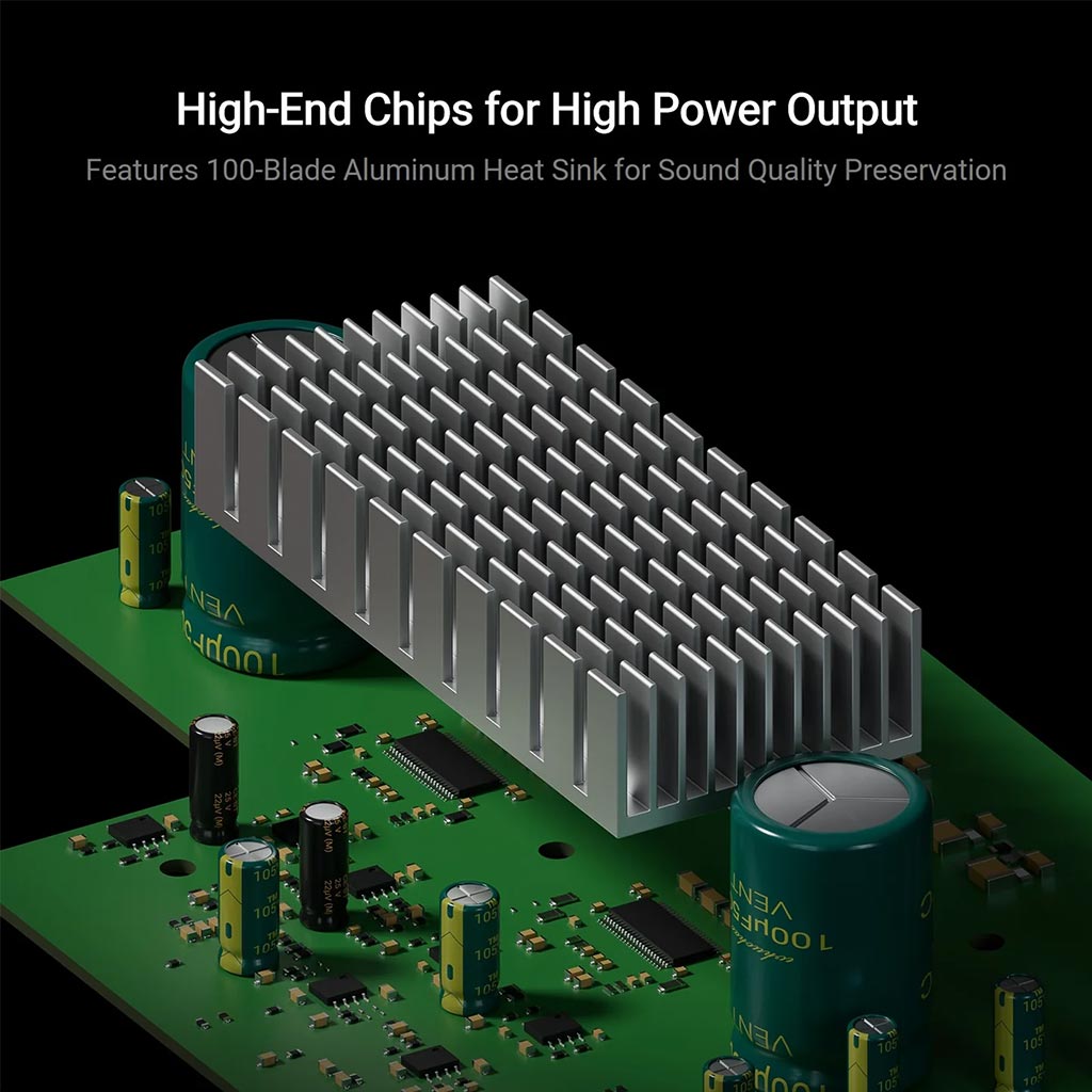 Fosi Audio MC351 350W 2.1 Channel Integrated Bluetooth Amplifier